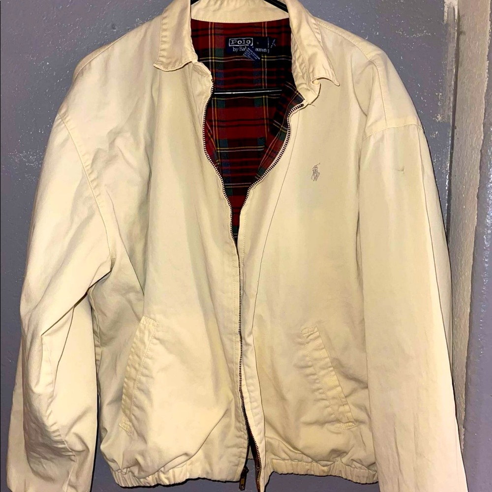 Polo By Ralph Lauren Men’s M Beige Khaki Tan Jacket Windbreaker